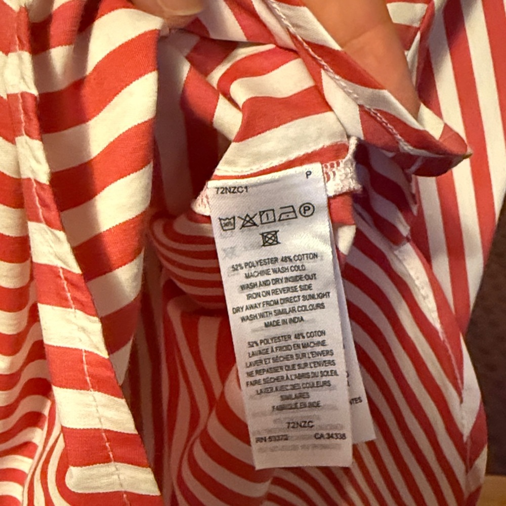 2 pack - French Connection Striped Button-Up Shirts - Red and Green - Picture 3 of 5